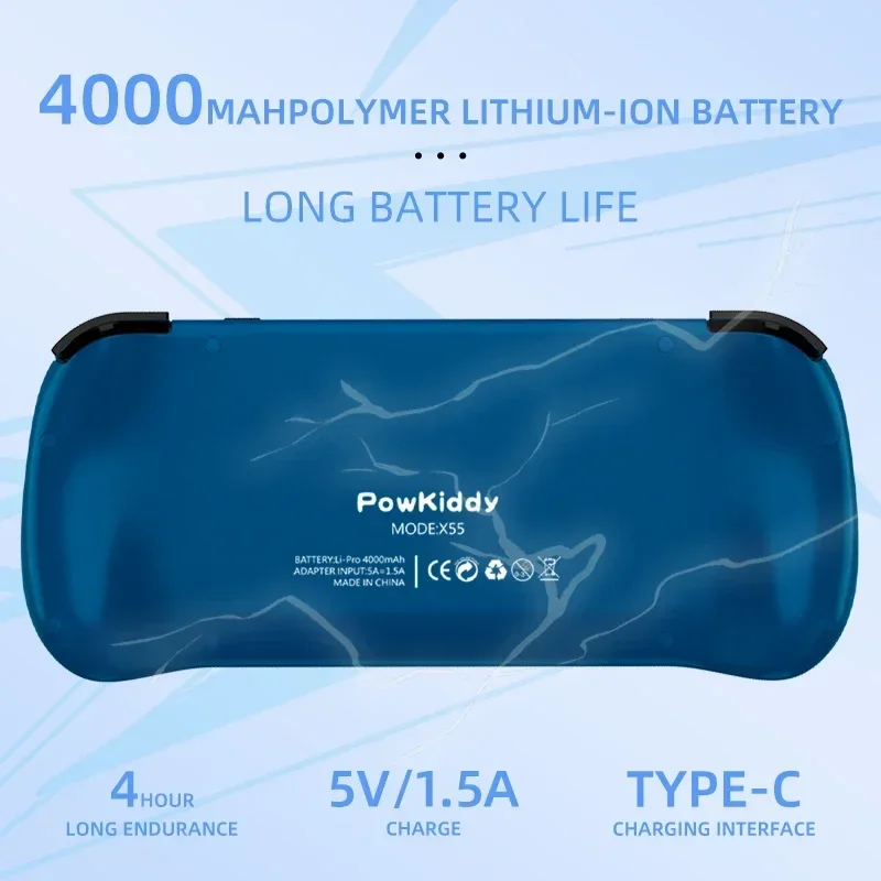 80000Games 512G POWKIDDY X55 5 - огляд і ціна Gaming Console Retro Handheld