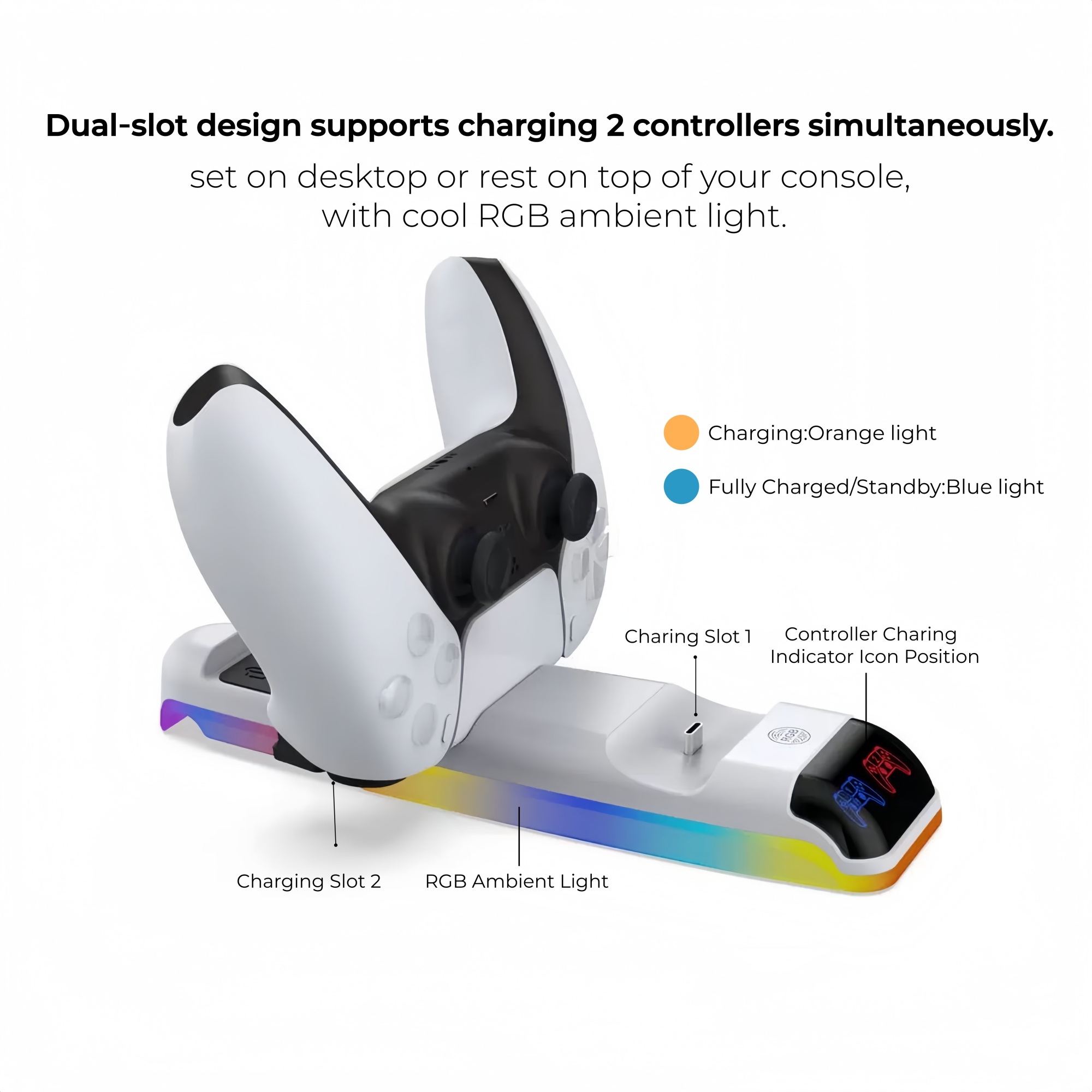 RGB Light Charging Dock For PS - огляд і ціна Sony Console Ps5 Slim