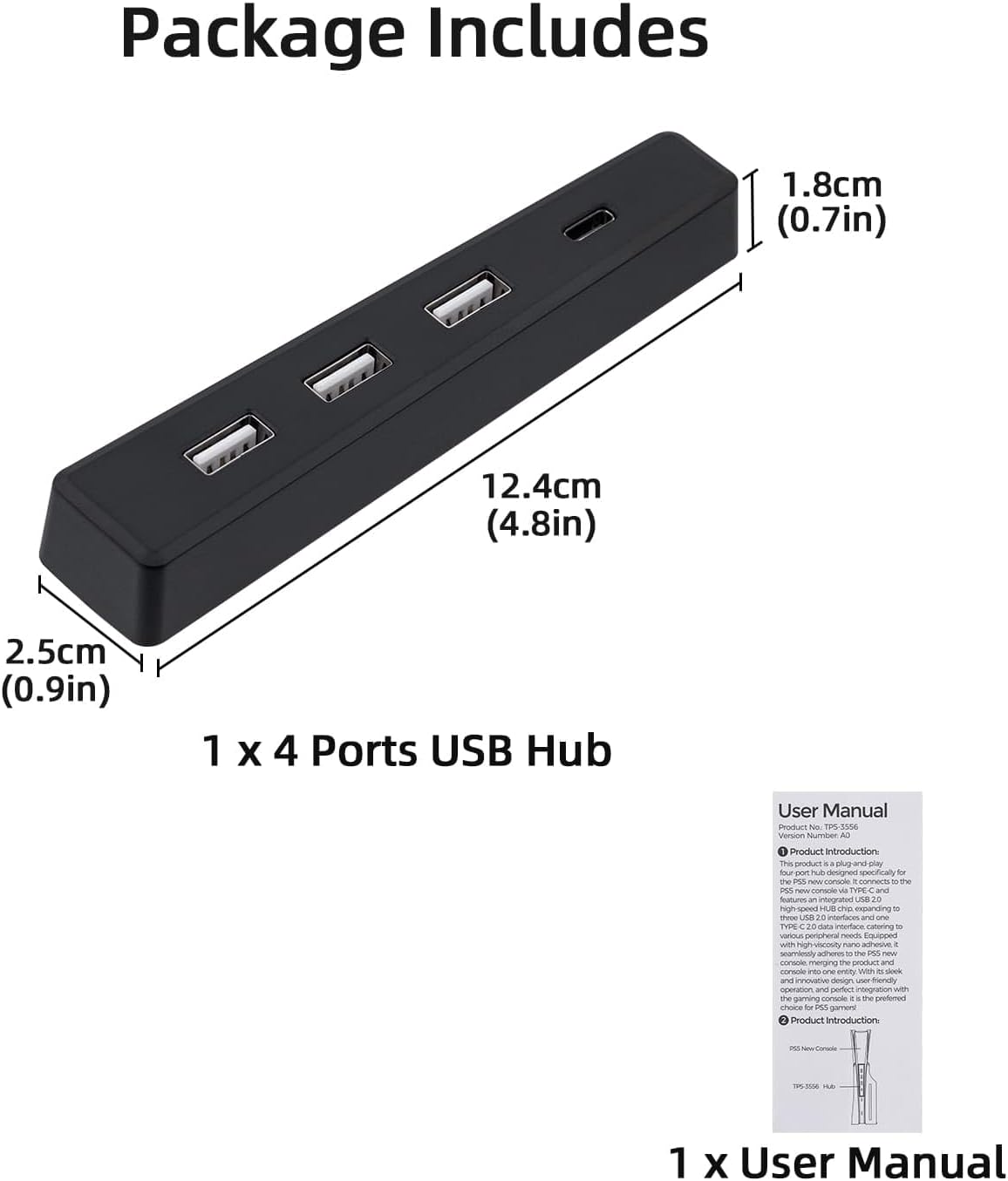4 Ports USB Hub for PS5 Slim D - огляд і ціна Sony Console Ps5 Slim