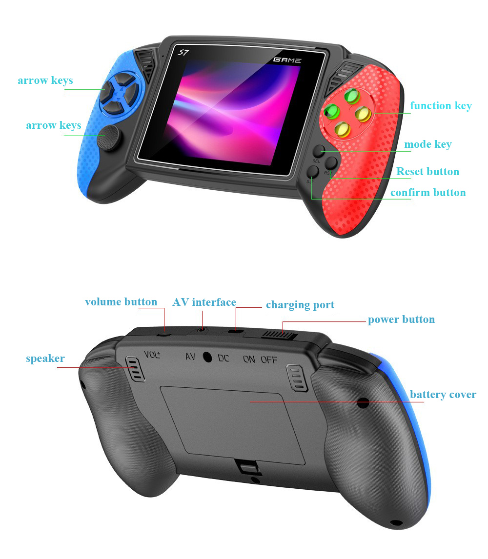 S7 Retro Handheld Game Console - огляд і ціна Gaming Console Retro Handheld